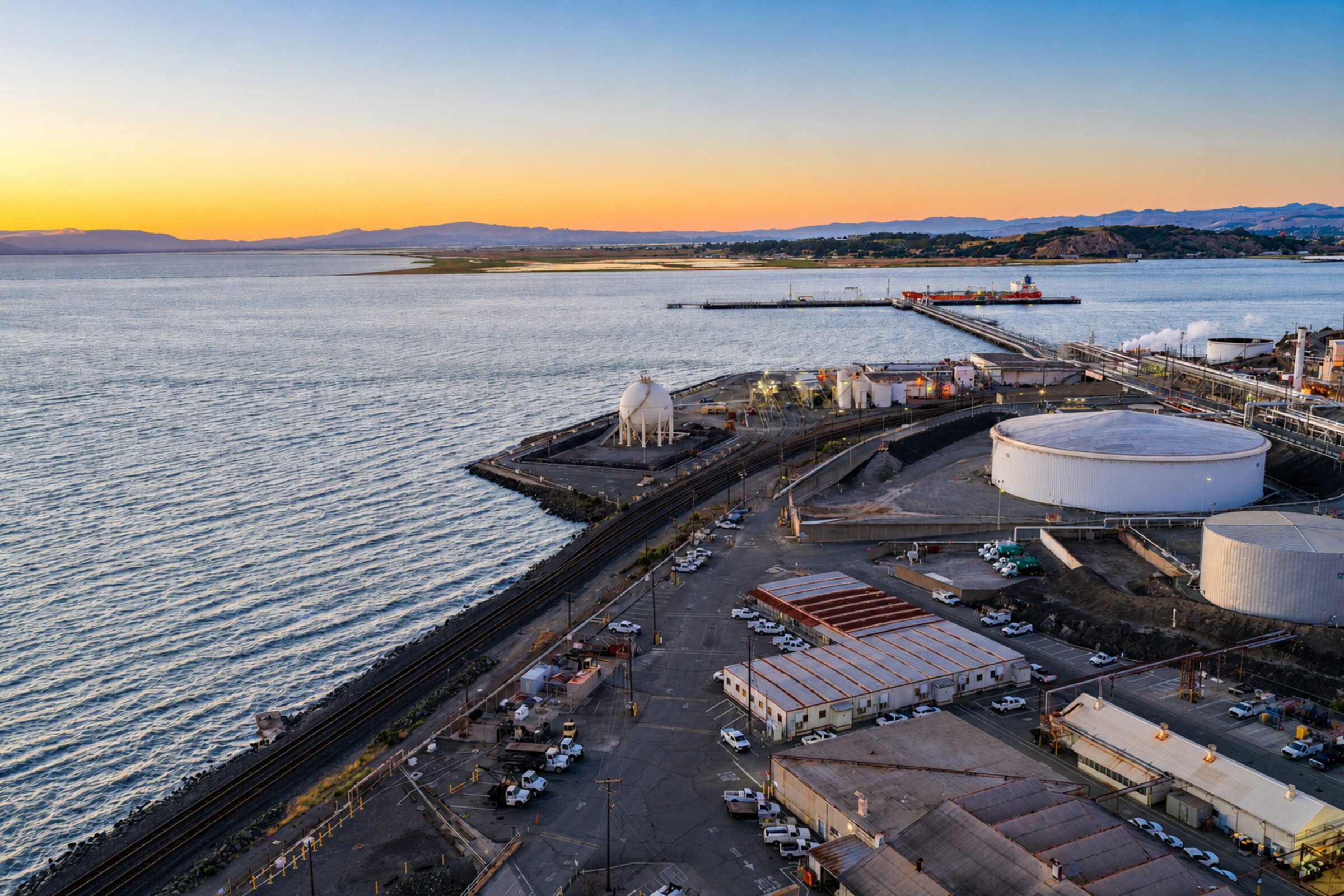 Port Terminal at Sunset — Bay Area